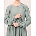 3 frilled design abaya-Sky Blue 3 frilled design abaya-Sky Blue